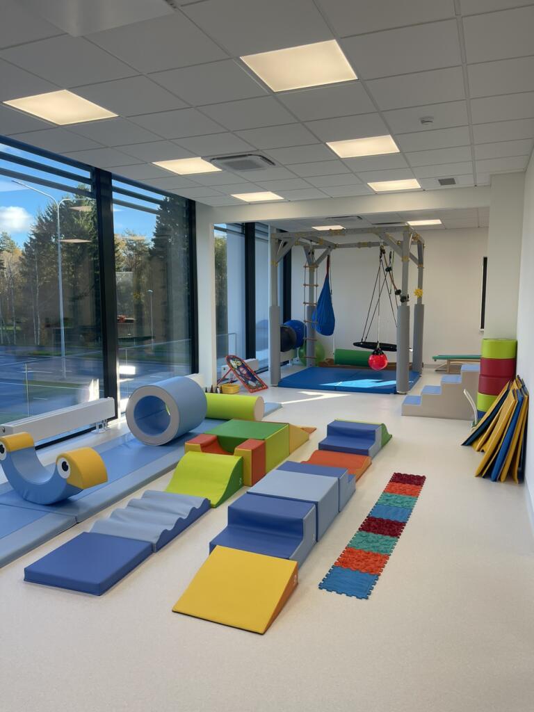 Piiritaja teraapiakeskuse laste füsioteraapia ruum